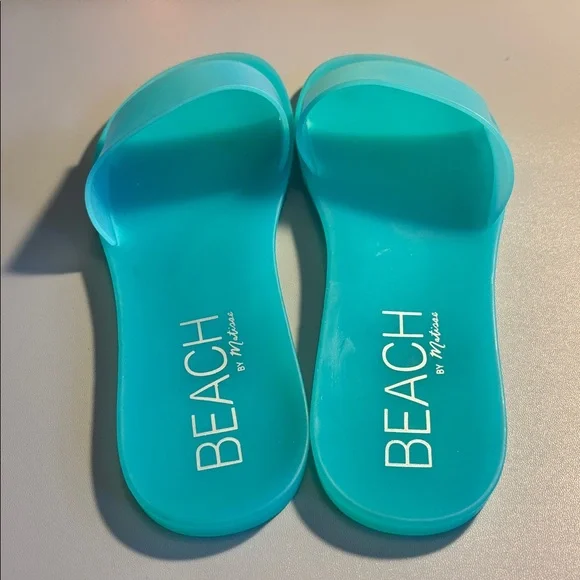Beach by Melissa Women's Aqua Slides - Picture 2 of 6